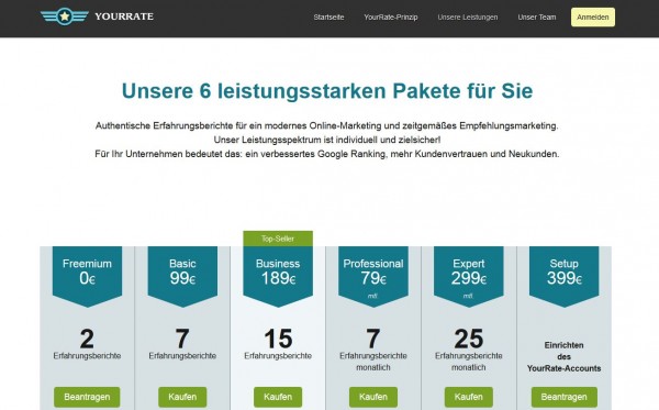 Pakete bei yourrate