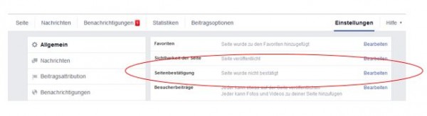 Seiten Verifizieren auf Facebook