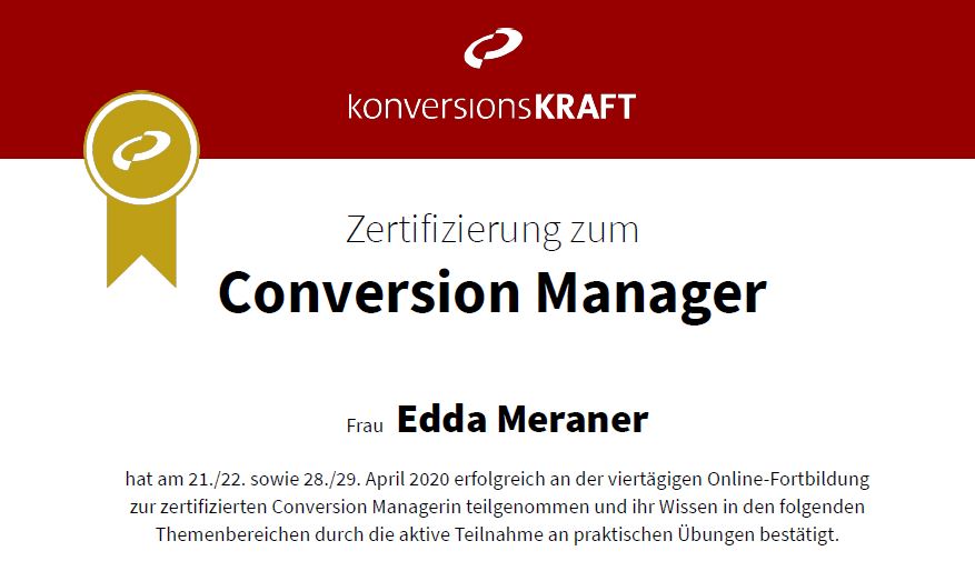 Zertifikat Conversion Manager