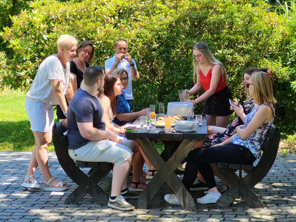 Mittagessen beim Teamtag von crosseye Marketing