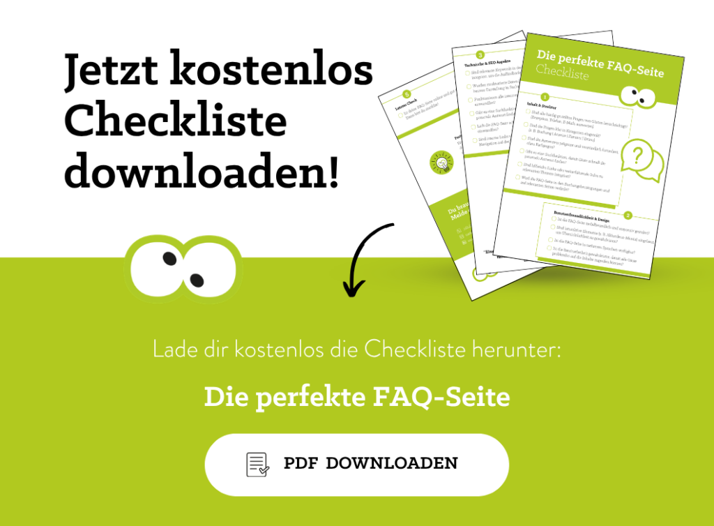 Checkliste für die perfekte FAQ Seite.