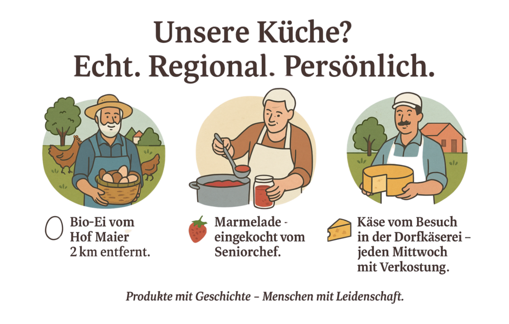 Infografik über die österreichische Küche.