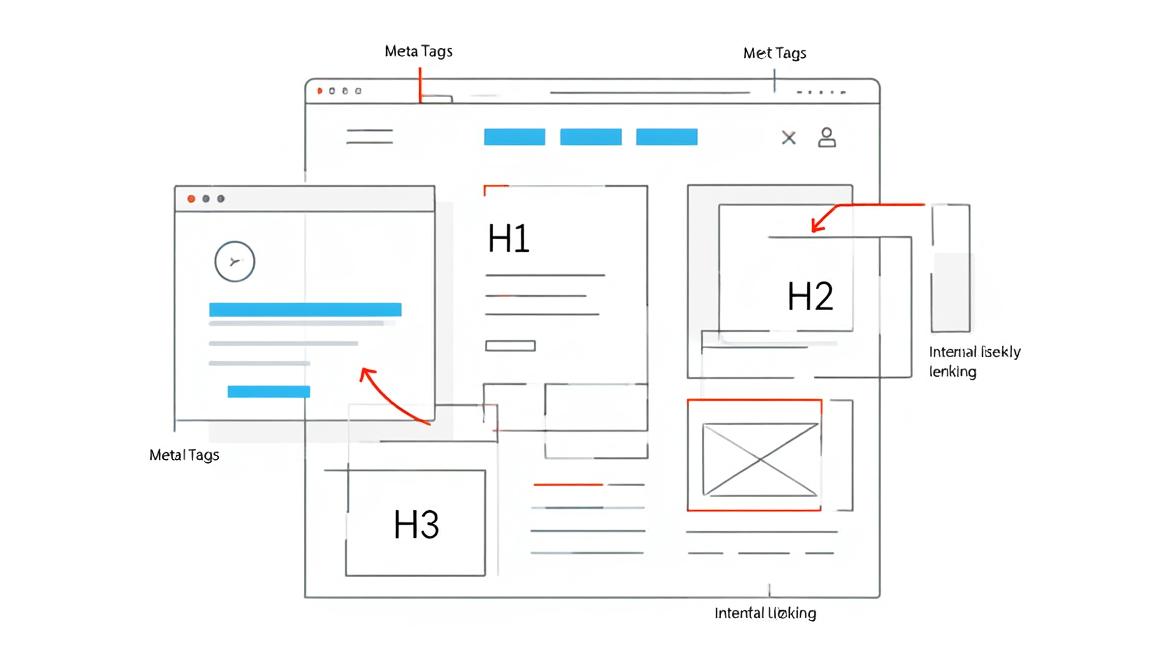 Grafik von Aufbau einer Website - generiert mit ChatGPT. Grafik von Aufbau einer Website - generiert mit ChatGPT.