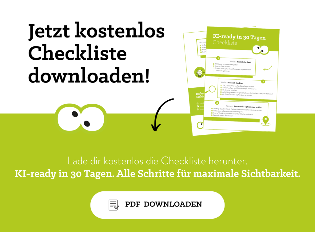 Checkliste "KI-ready in 30 Tagen" als PDF zum Download.
