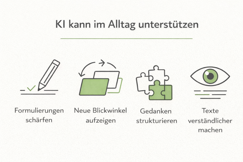 KI kann im Alltag unterstützen.