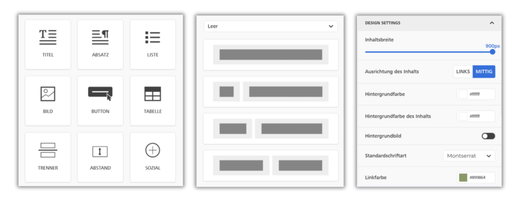 Benutzeroberfläche des Editors in Newstroll.