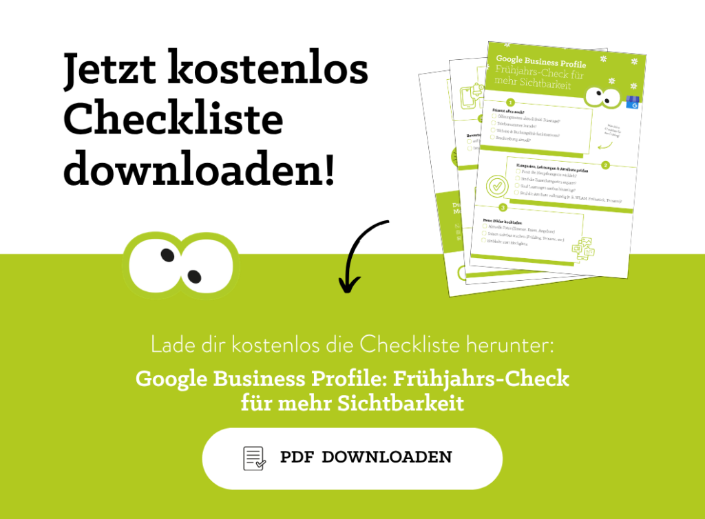 Checkliste für die Bearbeitung des Google Business Profiles im Frühling.